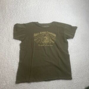 Vintage polo jeans Ralph Lauren men's olive tshirt single stitch skater M